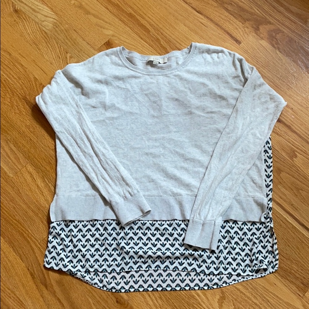 Ann Taylor LOFT Sweater with Blouse Back